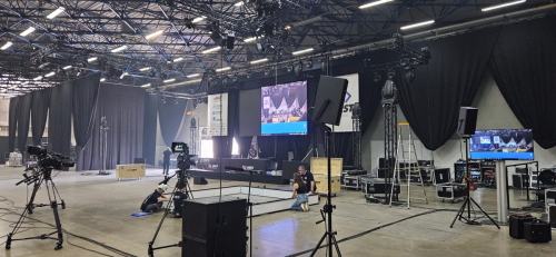 Montage espace retransmission en direct